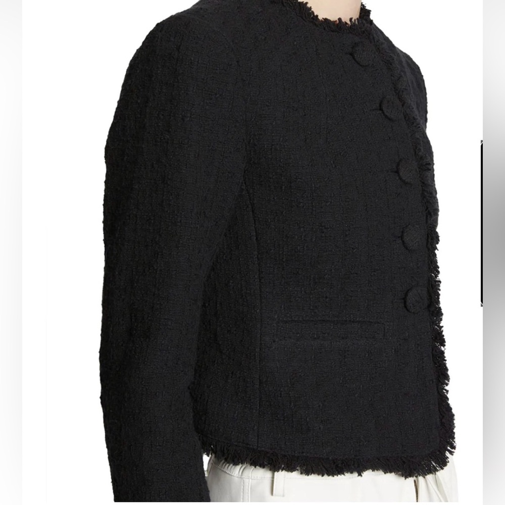 Proenza Schouler Black Textured Cropped Jacket - Picture 3 of 14